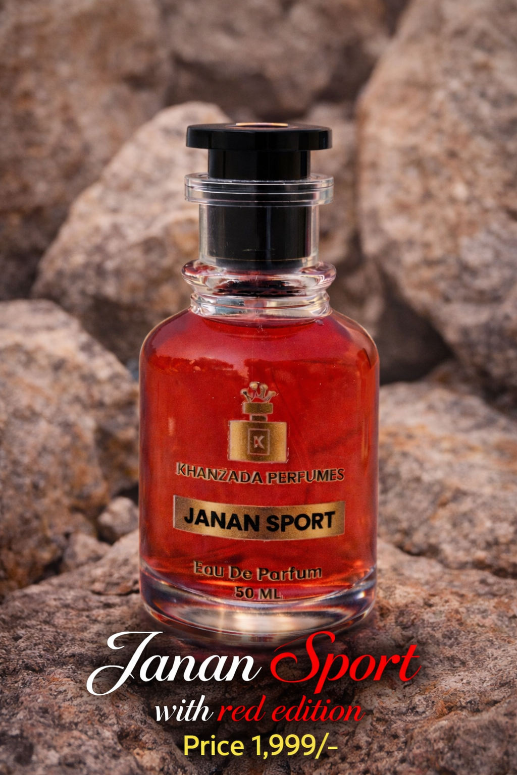 Janan Sport Red Edition by Khanzada Fragrance – 50ml Long-Lasting Premium Perfume
