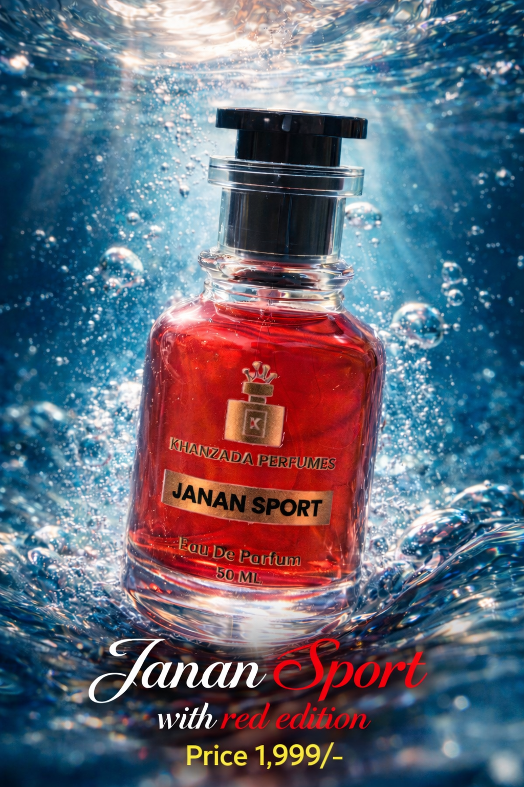 Janan Sport Red Edition by Khanzada Fragrance – 50ml Long-Lasting Premium Perfume